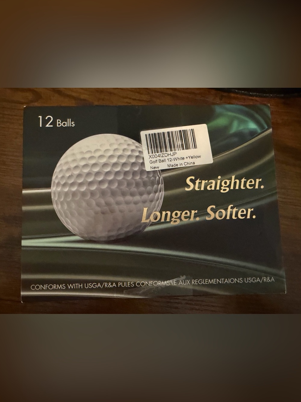 White and Yellow Golf Balls - Pack of 12